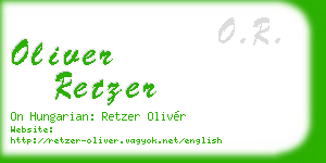 oliver retzer business card
